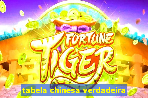 tabela chinesa verdadeira